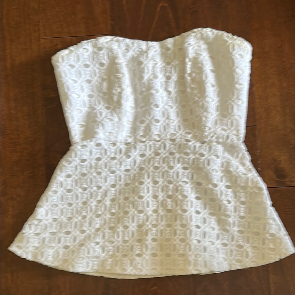 J. Crew White Lace Blouse